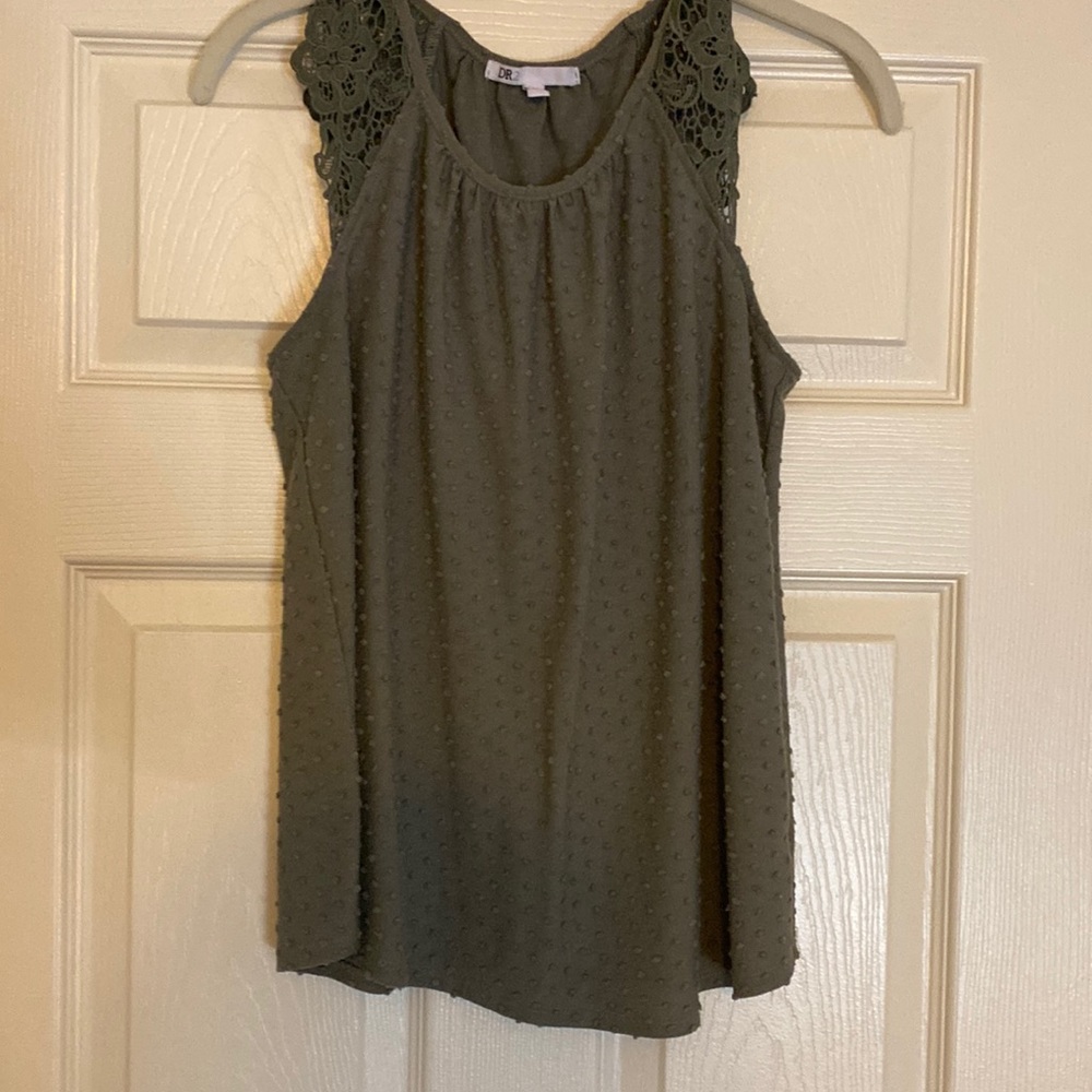 Cap Sleeve army green shirt